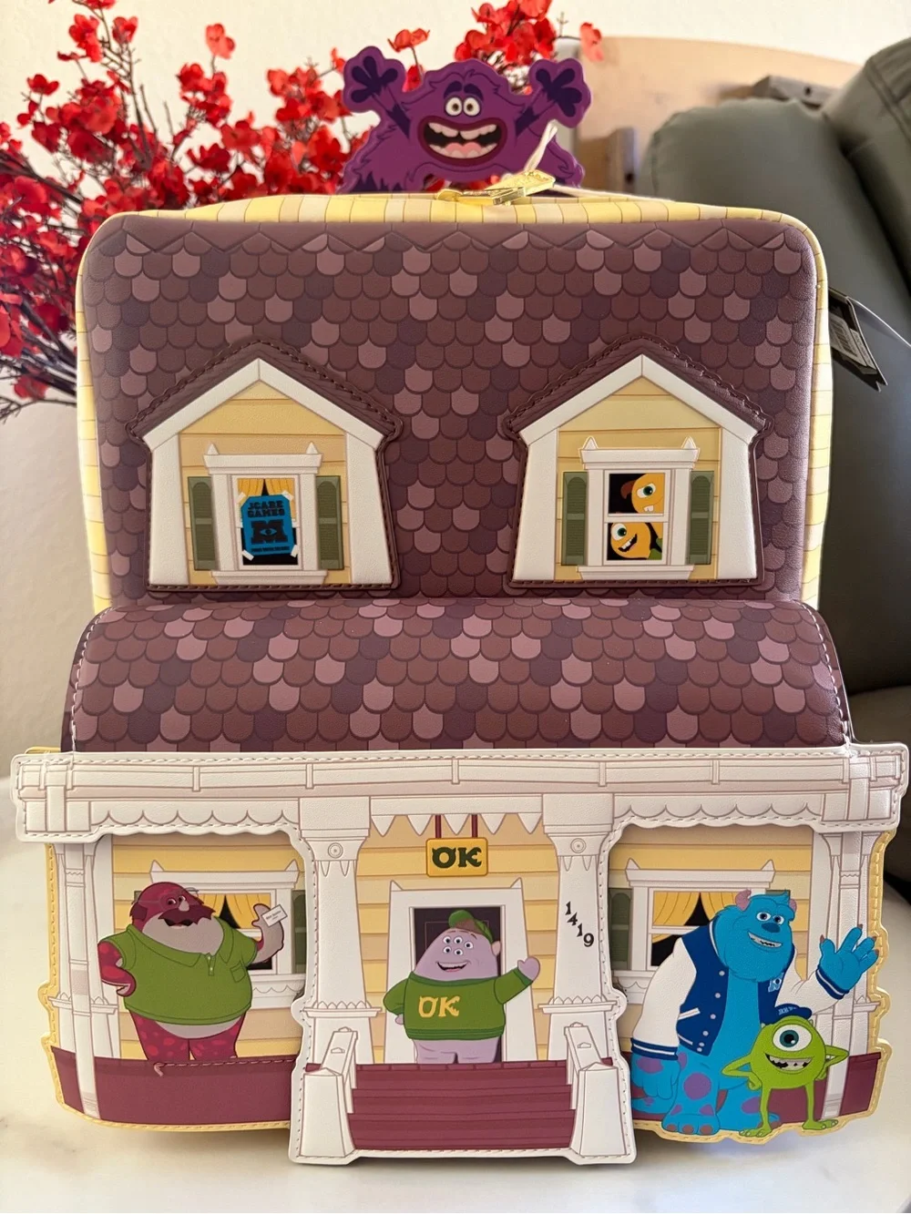 NWT Loungefly Disney Monsters University Oozma Kappa House Figural Backpack